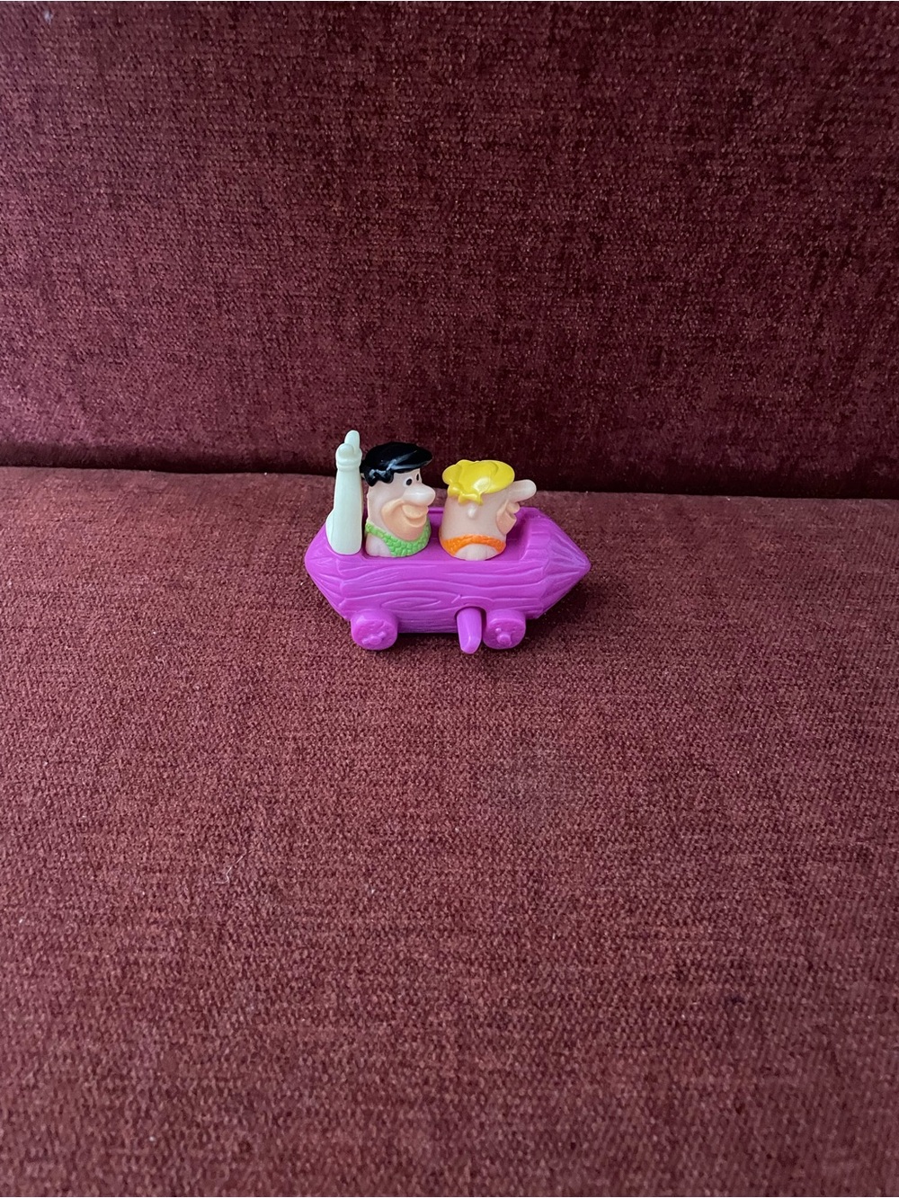 Purple Flintstones Inspired Pebbles & Bamm-Bamm Car Playset